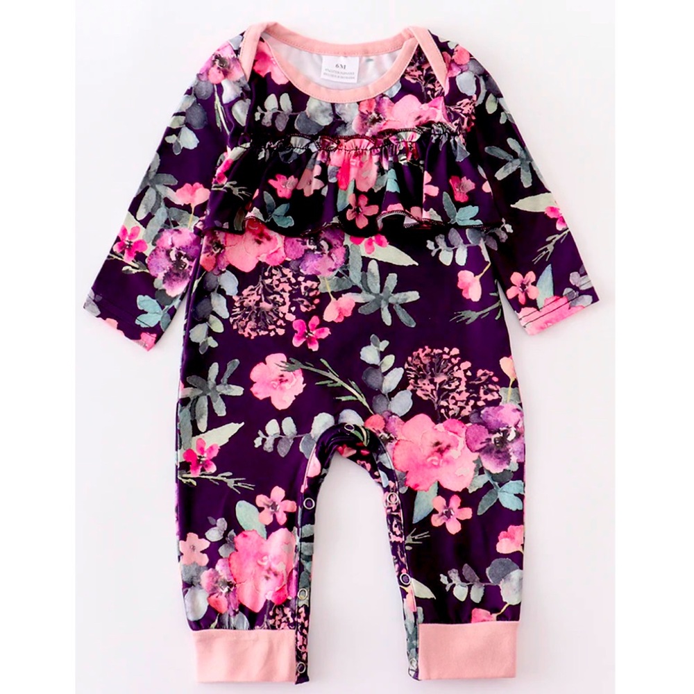 💜 Beautiful Floral Romper